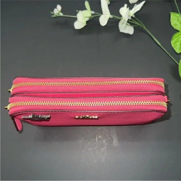 Coach Kira Crossbody wristlet 88484 Pink Double Zip Star Applique - Picture 11 of 14